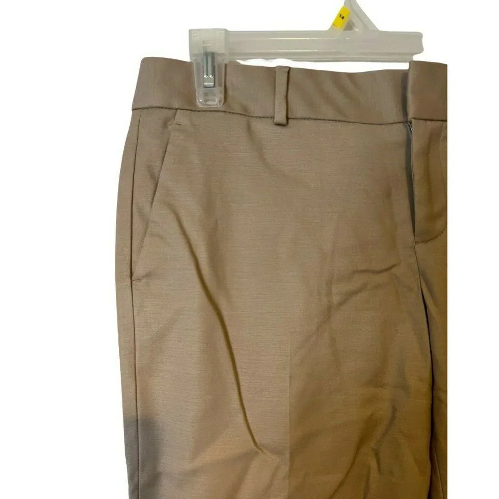 BANANA REPUBLIC Womens Dress Pants Tan Straight Leg Relaxed Stretch Soft SIze 2 - Picture 2 of 10